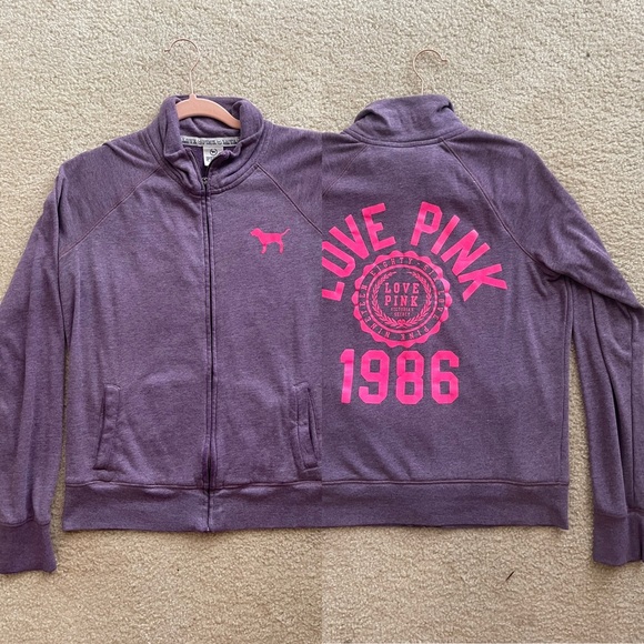 PINK Hoodless Zip-up - Picture 1 of 1